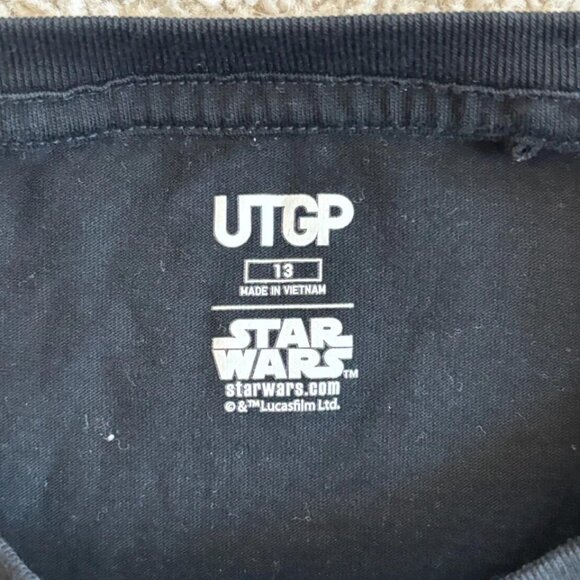 UTGP x Star Wars Shirt Kids Boys Black Size 13 - Picture 3 of 5